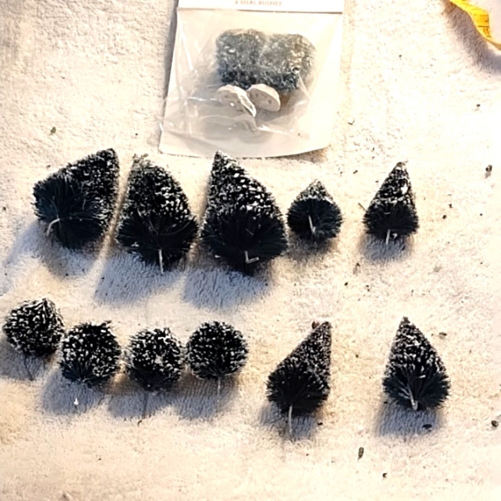 Trees and bushes for Christmas crafts or village